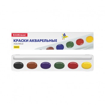 Краски акварельные медовые Art Berry, 6 цветов в картонном пенале